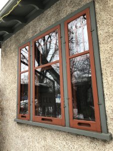 60 year old window replacement exterior before